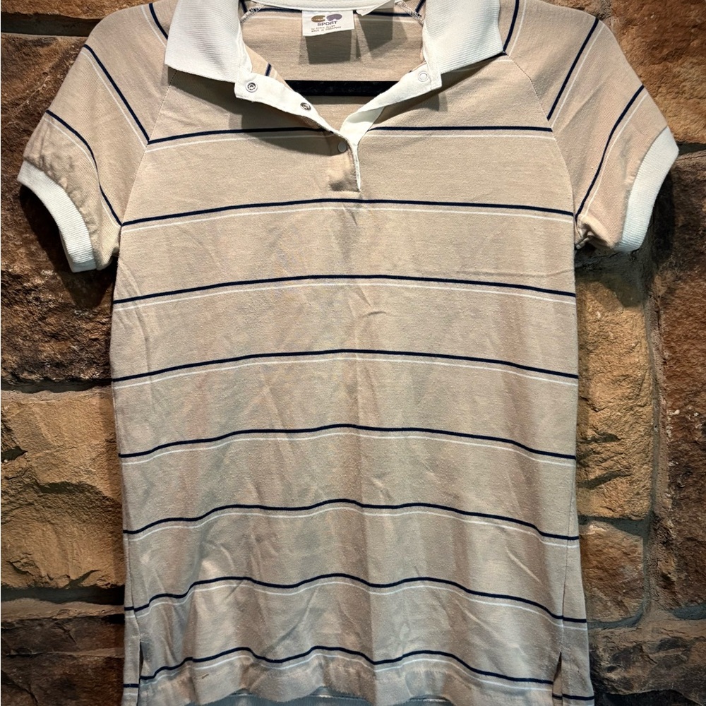 Vintage 1970’s Sport by Chris Allen Striped Polo Women’s Medium